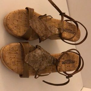 Cordani cork wedge sandals